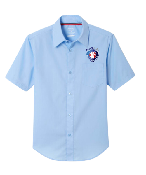 Boy's blue short-sleeved shirt 