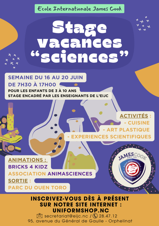 🔬 Stage Vacances Sciences – Du 16 au 20 juin